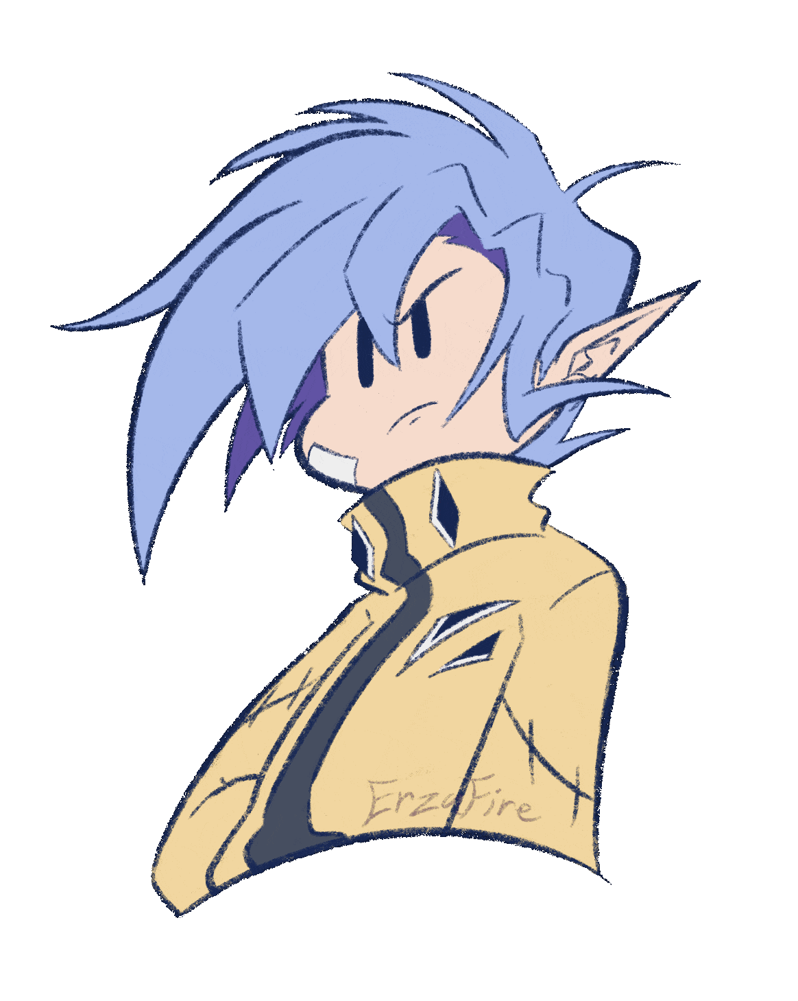 CODE: BLUE - BF Dialogue Sprite (Annoyed/Angry)